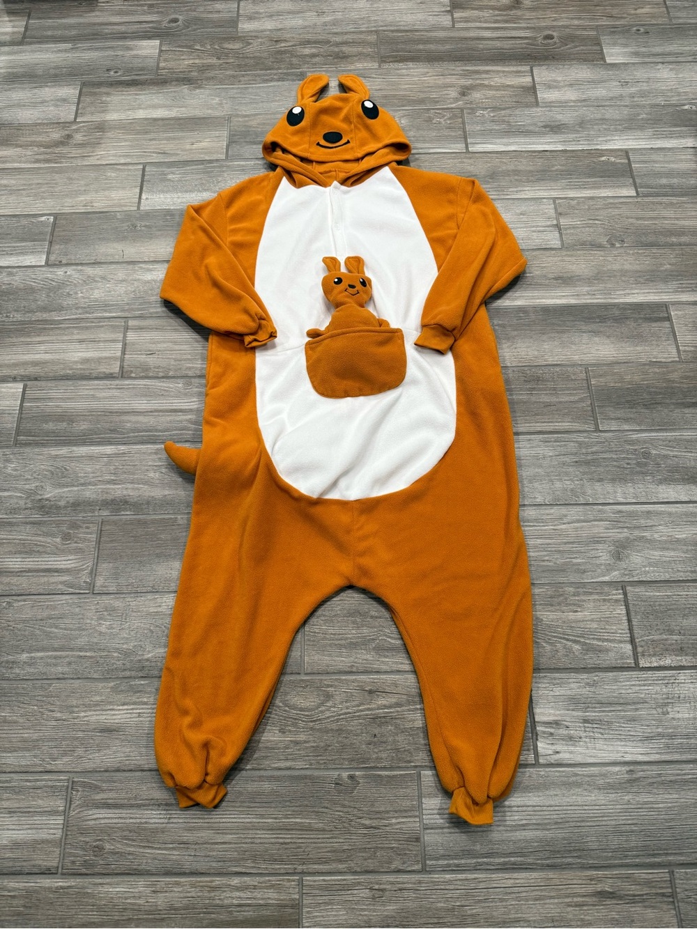 FUNZIEZ! - Kangaroo Adult Unisex Novelty Union Suit Costume for Halloween Large
